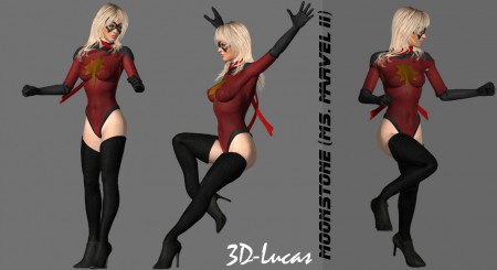 Moonstone como Ms. Marvel II (dark avengers)